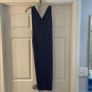 Donna Karan Active Navy Blue Midi Dress